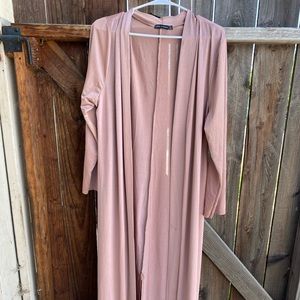 pink rose gold duster